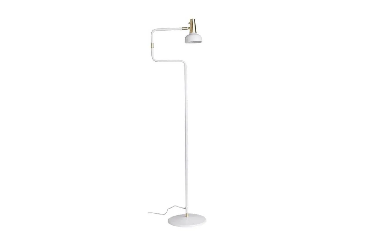 CO Bankeryd Ray Golvlampa 127cm Vit/Mässing* Golvläslampor|Vardagsrum