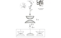 Globen Lighting Ray Taklampa 45cm E27 Vit* Vardagsrum|Sovrum