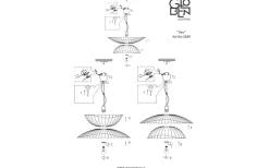 Vardagsrum|Kök & Matplats<Globen Lighting Ray Taklampa 70cm E27 Vit