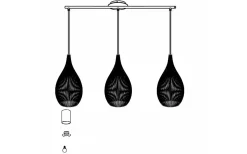 Eglo Razoni Taklampa 99cm Svart* Avlånga Taklampor