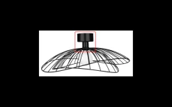 Takupphäng|Reservglas Och Reservdelar<Globen Lighting Reservdel Upphäng till Ray Plafond Svart