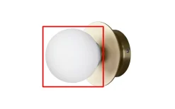 Reservglas till 6941 Art Deco D13 Vit mässing skruv