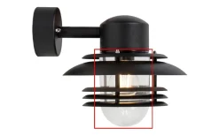 Reservglas Och Reservdelar<Belid Reservglas till Mira, Miko, Migi Vägglampa 23,5cm