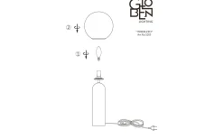 Globen Lighting Reservglas till Torrano Bordslampa Ø20cm Vit/Svart* Reservglas Och Reservdelar