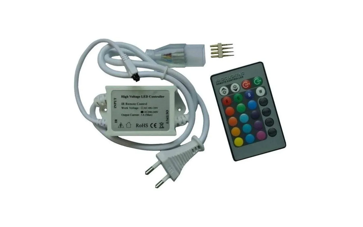 RGB kontroller med IR-fjärr för 230V RGB Led strip