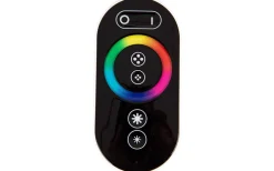 230V Led Slinga|230V Led Slinga<TeraLite LED RGB kontroller med RF-fjärr för 230V RGB Led strip Svart