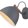 Århus Vägglampa Grå/Trä