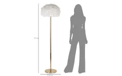 Golvlampor<Mauro Ferretti Rhythm Golvlampa Fjädrar 170cm Vit