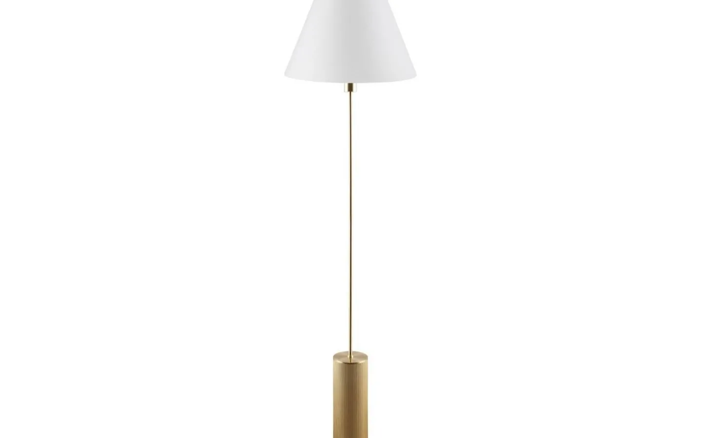 Golvfötter<Globen Lighting Rib Golvfot 129cm Borstad Mässing