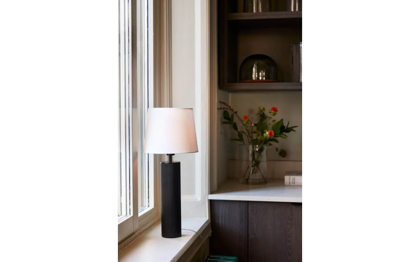 Rib Lampfot 39cm Svart