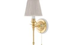 Karlskrona Lampfabrik Ribbing - Mässing / Brytare / Vitt fäste* Lampetter