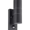 Eglo Riga Fasadlampa Rörelse GU10 LED 3000K 2x2,8W Antracit IP44* Upp & Nedljus Lampor