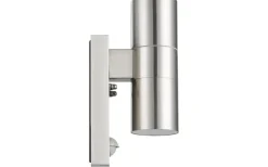 Riga Fasadlampa Rörelse GU10 LED 3000K 2x2,8W Rostfritt Stål IP44