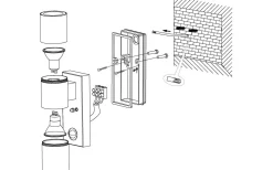 Riga Fasadlampa Rörelse GU10 LED 3000K 2x2,8W Rostfritt Stål IP44