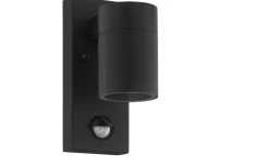 Upp Eller Nedljus Lampor<Eglo Riga Vägglampa med Sensor LED GU10 3W 3000K Svart IP44