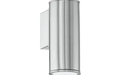 Eglo Riga Vägglampa Nedljus LED GU10 3W 3000K Rostfritt Stål IP44* Upp Eller Nedljus Lampor