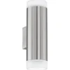 Eglo Riga Vägglampa Upp/Nedljus LED 2xGU10 3W 4000K Rostfritt Stål/Satin IP44* Upp & Nedljus Lampor