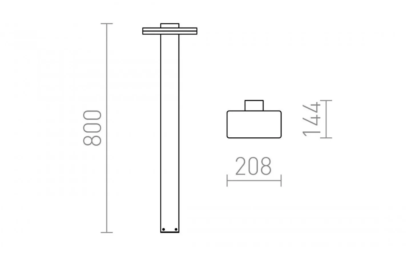 Pollare & Grindlyktor<Rendl Rina Pollare LED 12W 3000K Antracit IP44