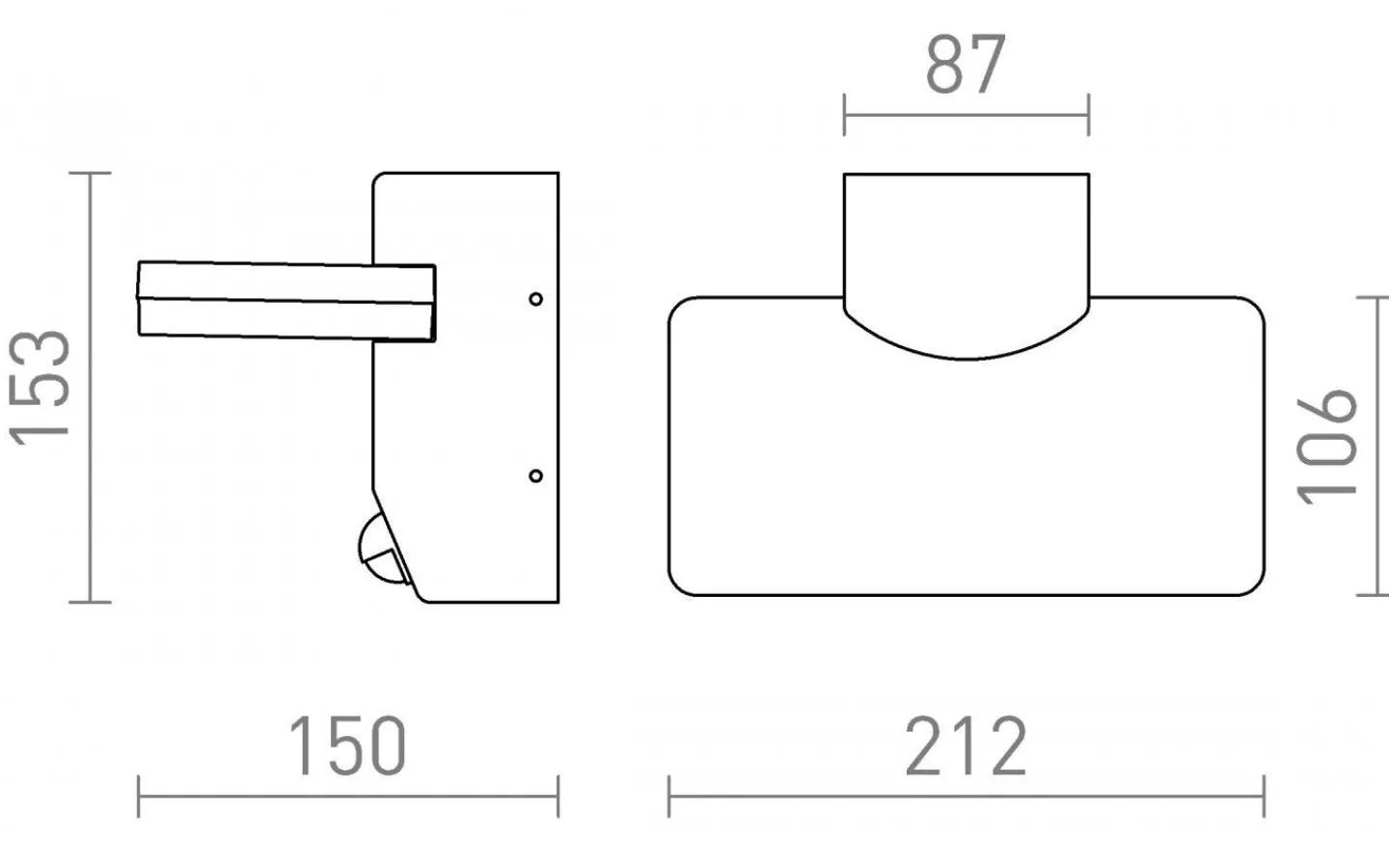 Upp Eller Nedljus Lampor|Vägglampor Utomhus<Rendl Rina Vägglampa PIR 12W 3000K Antracitgrå IP65