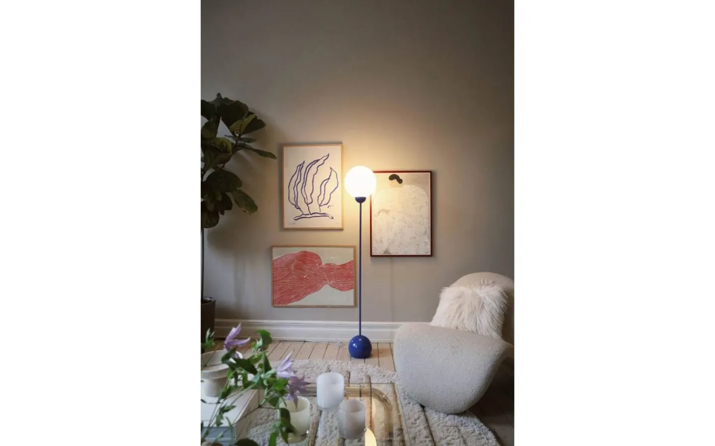 Golvlampor<Globen Lighting Ripley Golvlampa 144cm Blå