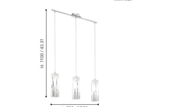 Eglo Rivato Taklampa 71cm Krom* Avlånga Taklampor