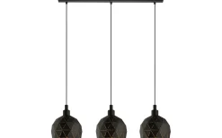 Eglo Roccaforte Taklampa 75cm Svart/Guld* Avlånga Taklampor