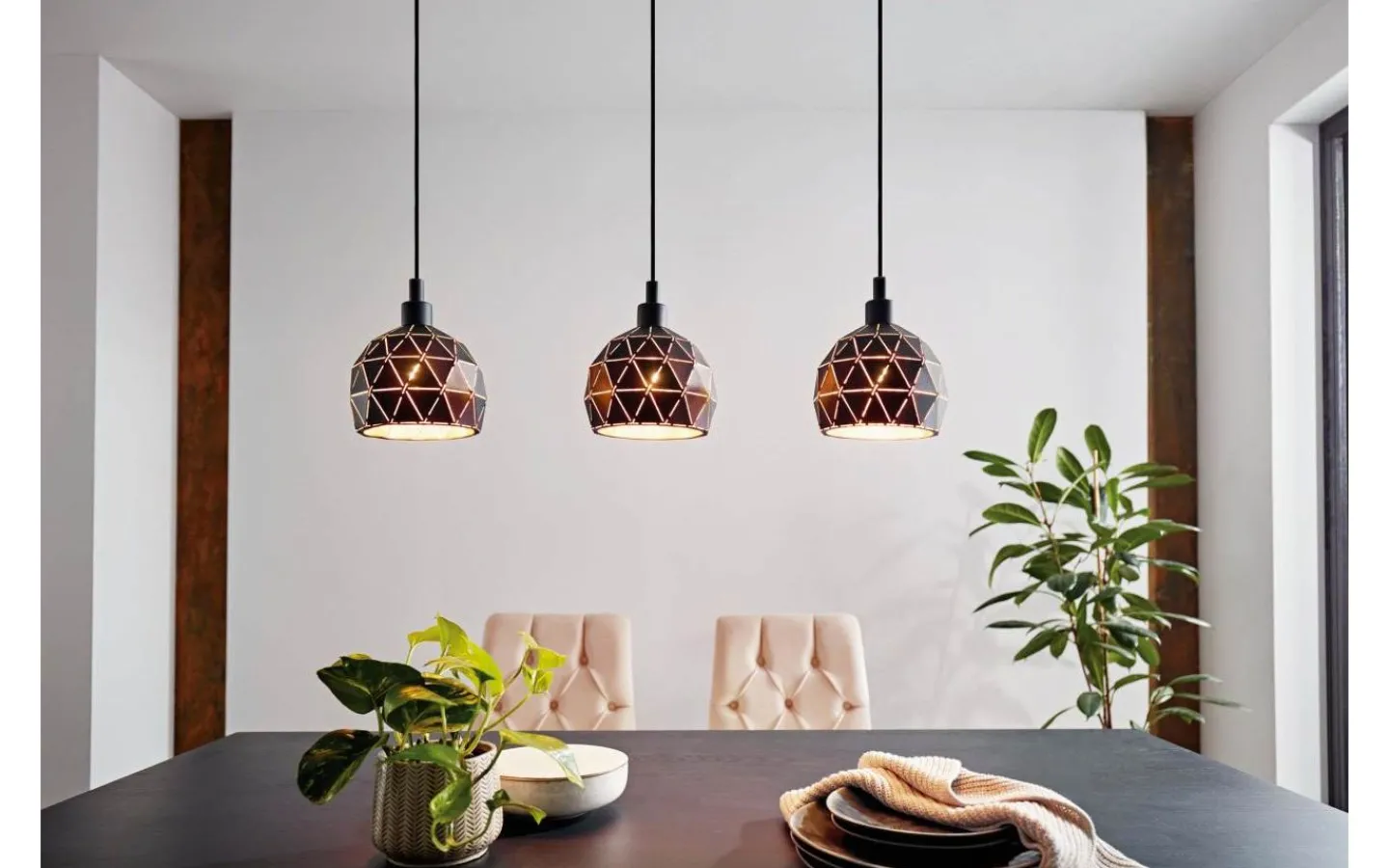 Eglo Roccaforte Taklampa 75cm Svart/Guld* Avlånga Taklampor