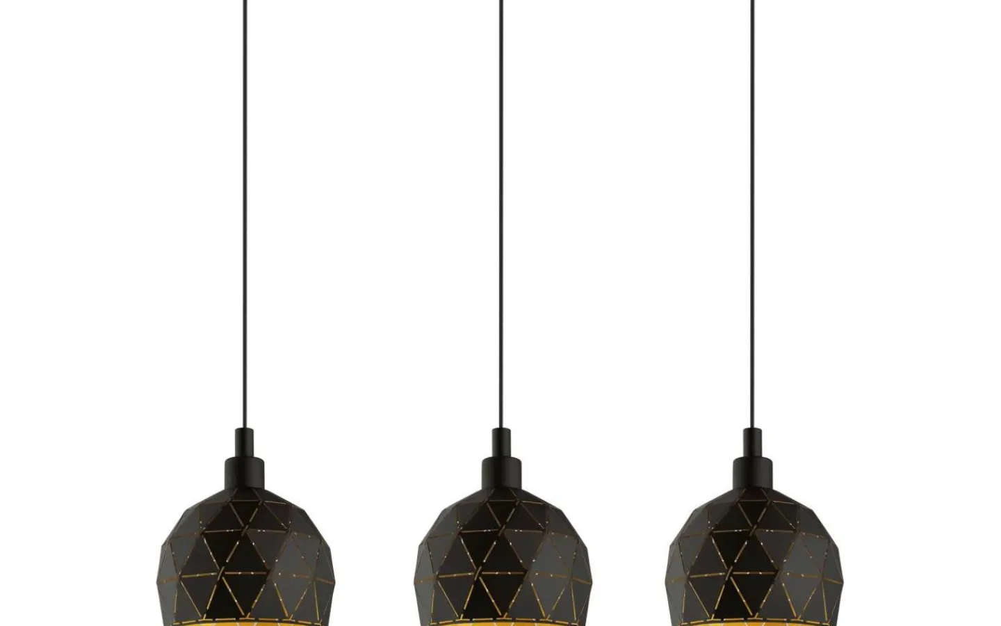 Eglo Roccaforte Taklampa 75cm Svart/Guld* Avlånga Taklampor