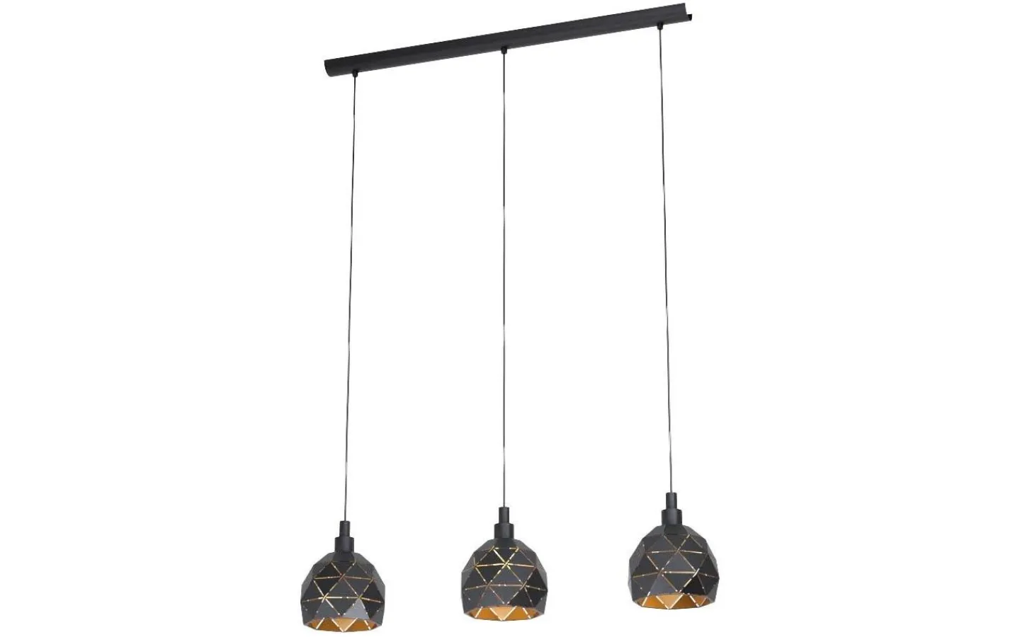 Eglo Roccaforte Taklampa 75cm Svart/Guld* Avlånga Taklampor