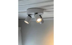 Rollo Takspotlight 21cm 3L Matt Vit/Grå