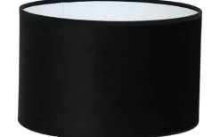 Cylinder Lampskärmar<Hallbergs Roma Cylinder Lampskärm Sammet Ø25cm Svart