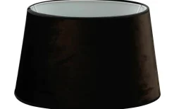 Roma Oval Lampskärm Sammet 30cm Antracitgrå