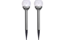 Solcellslampor Stig & Mark|Visa Alla Solcellslampor<Star Trading Roma Solcellslampa 2-Pack LED Rostfritt Stål 27cm