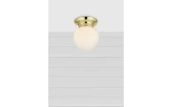 Badrumslampor Tak<Markslojd Ronda Plafond 19cm Vit/Mässing IP44