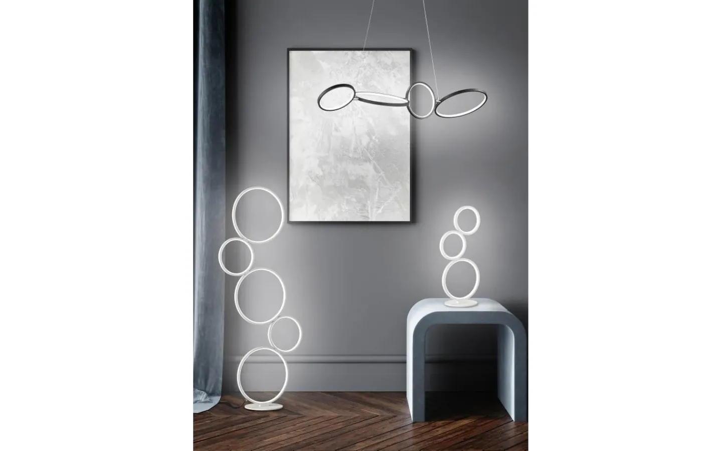 Trio Lighting Rondo Golvlampa LED matt vit* Golvlampor