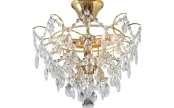 Markslojd Rosendal Kristallplafond Guld 36cm 3xE14* Kristallplafonder