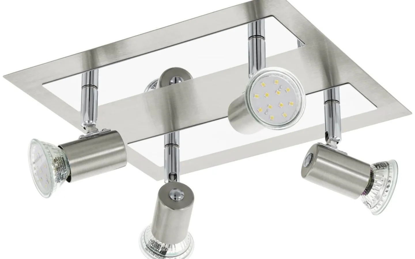 Eglo Rottelo Takspotlight 26cm GU10 LED 4x4,6W Nickel* Takspot Med Minst 4 Lampor