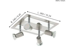 Eglo Rottelo Takspotlight 26cm GU10 LED 4x4,6W Nickel* Takspot Med Minst 4 Lampor