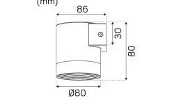 Hidealite Round Single III Vägglampa GU10 Vit IP54* Upp Eller Nedljus Lampor