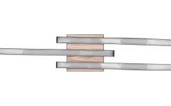 Route Plafond LED 3-delad träimitation/mattsvart