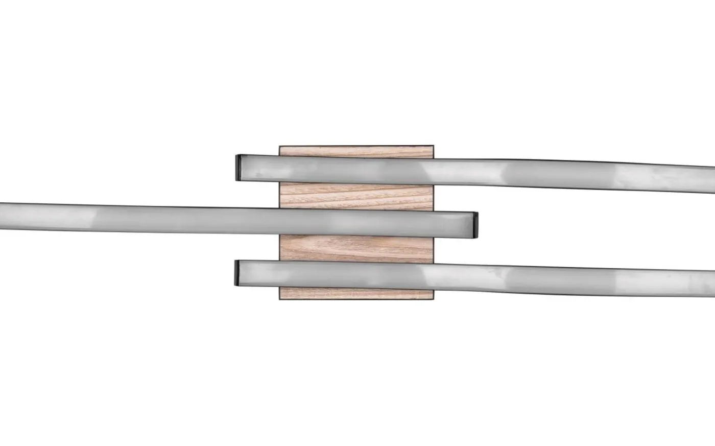 Route Plafond LED 3-delad träimitation/mattsvart