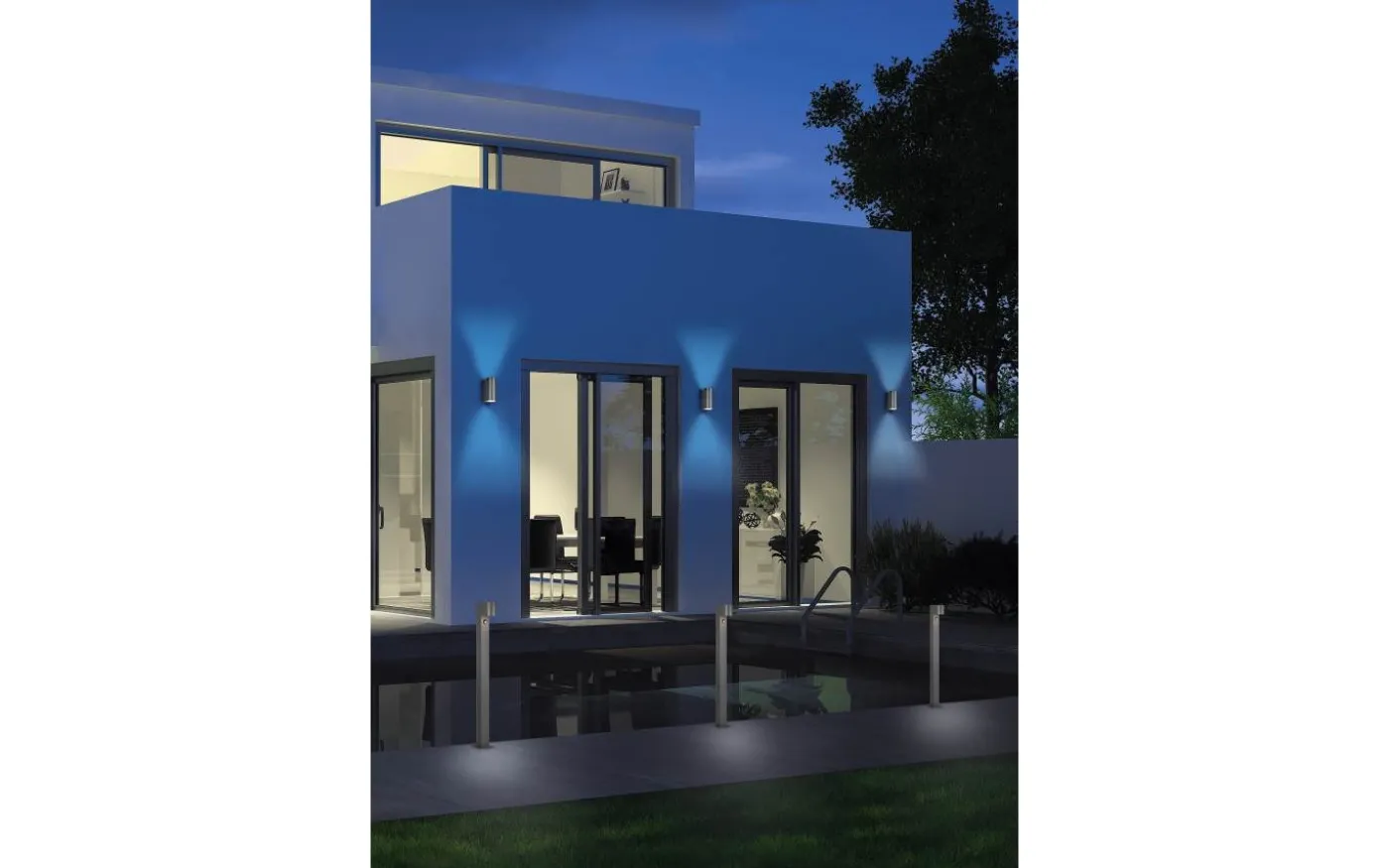 Roya Pollare 100cm GU10 antracit rörelsesensor IP44