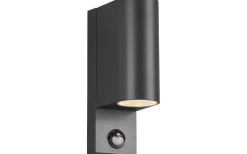 Upp & Nedljus Lampor<Trio Lighting Roya Vägglampa 2xGU10 antracit rund rörelsesensor IP44