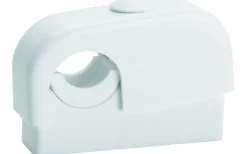 Rörklämma, Enkel, Vit, Ø 15-22 mm