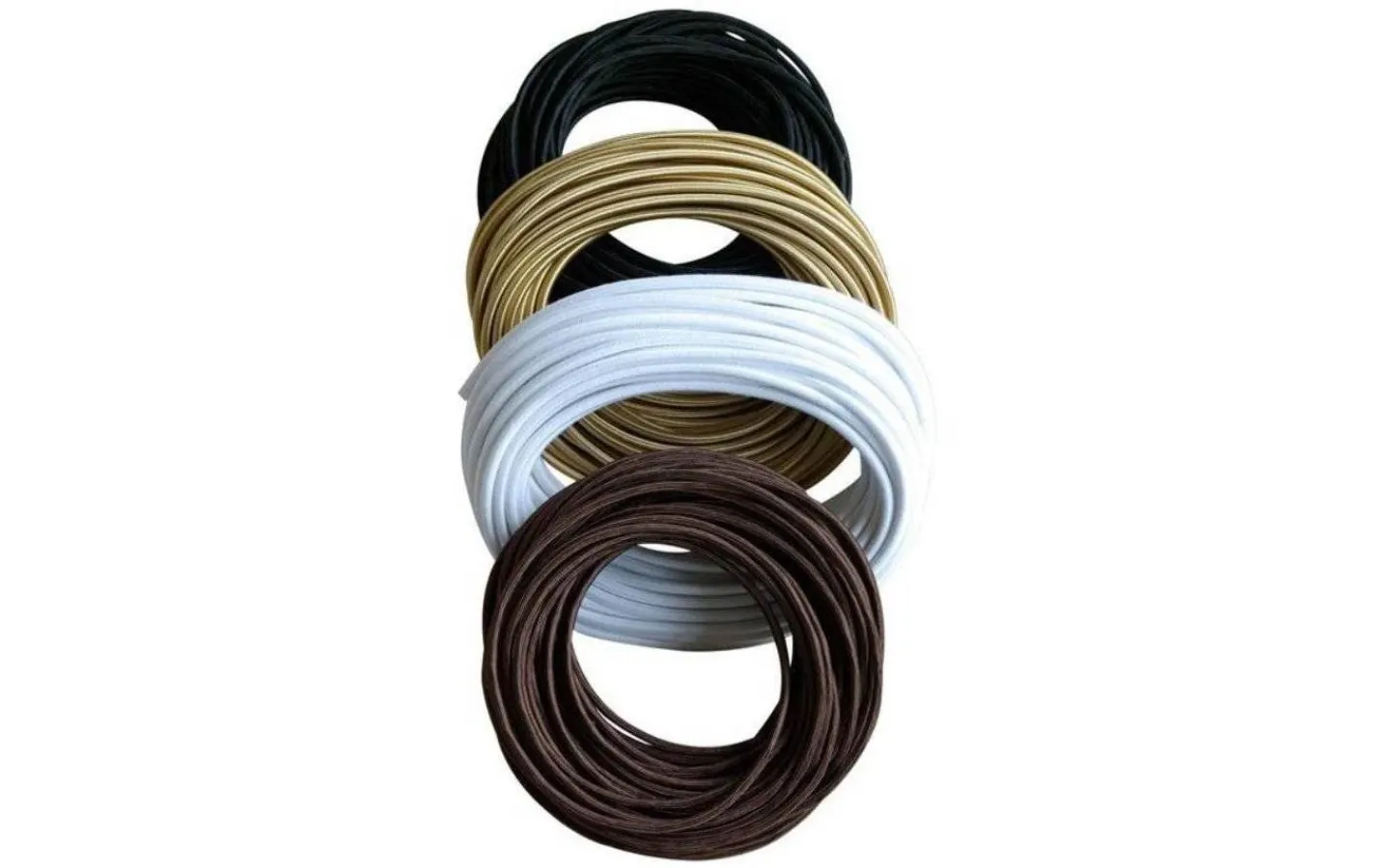 Lampsladdar<Texa Design Rund Brun Textilkabel 2x0,75 Metervara