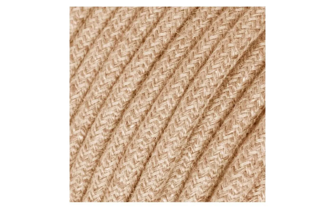 Rund Jute Textilkabel 2x0,75 Metervara