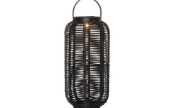 Runda Solcellslampa 30cm Svart