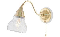 Lampetter<Karlskrona Lampfabrik Runeberg - Mässing / Brytare / Vitt fäste