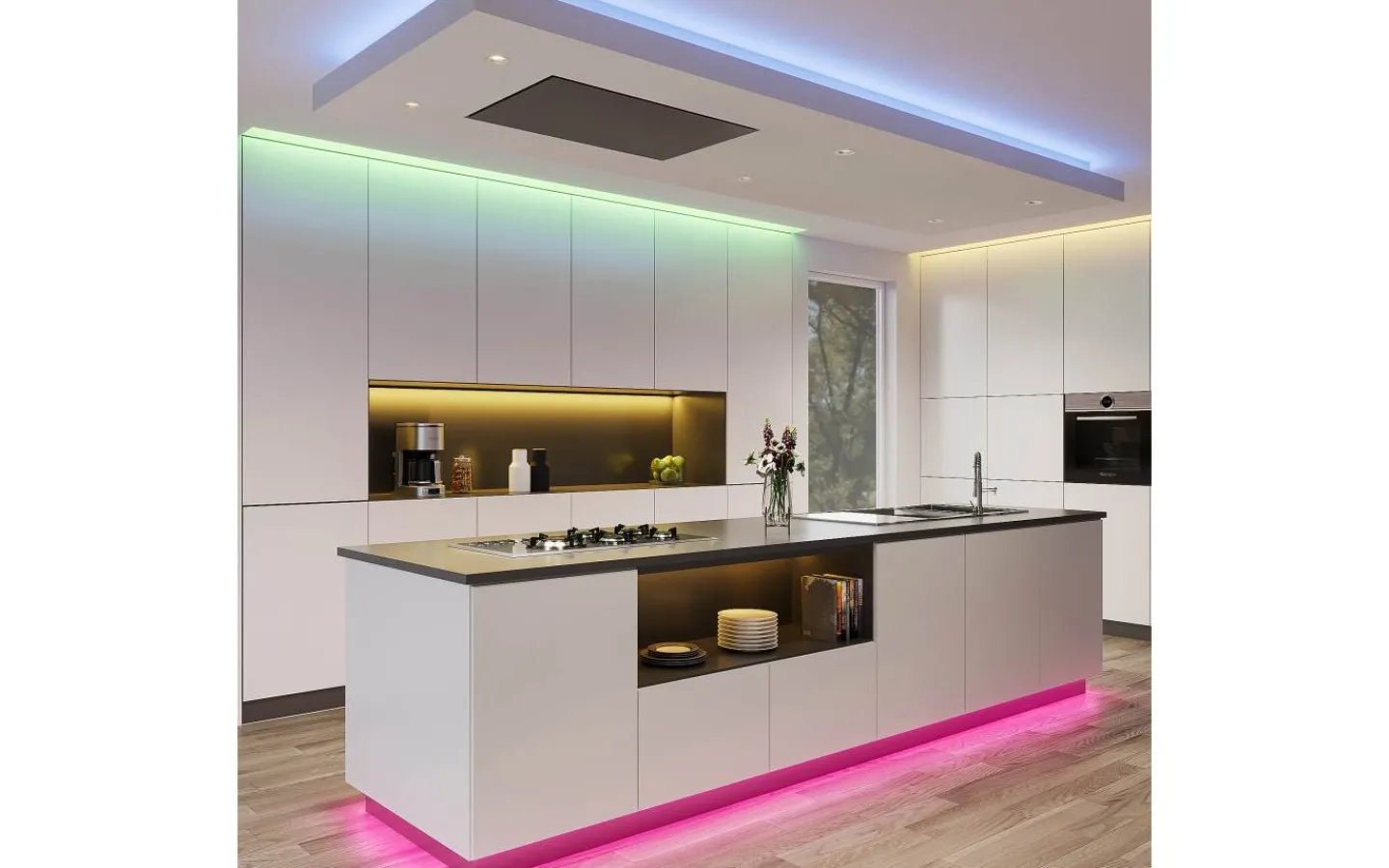 Reality Rush LED-remsa 5m RGB+3000K Svart IP44* 12V Led Slinga