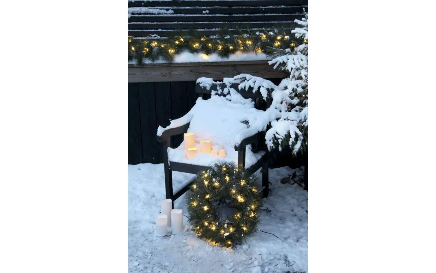 Kransar|Julpynt Utomhus<Star Trading Russian Pine Julkrans LED 50cm IP44